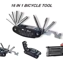 Precision 16-in-1 Bicycle Multi-Tool - Compact Road & Trail Repair Kit